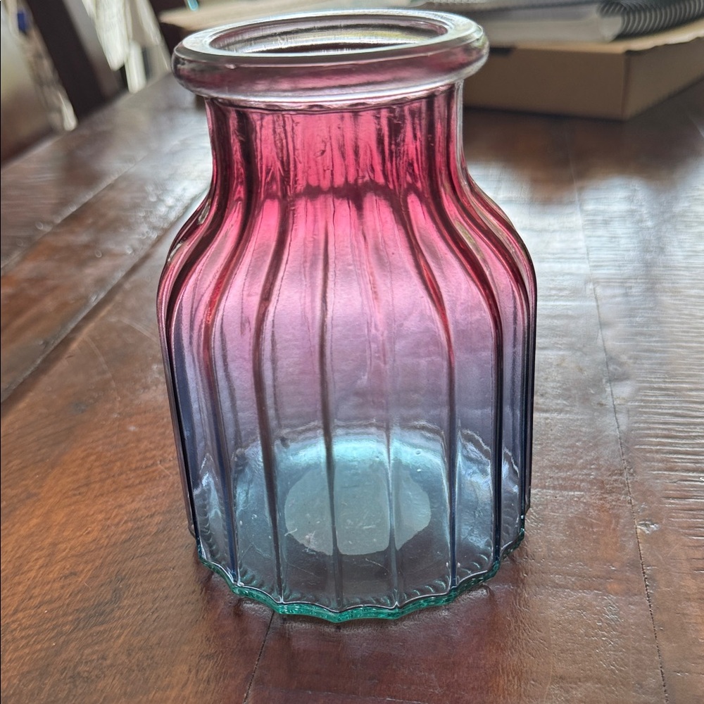 Gradient Glass Vase - Pink and Blue